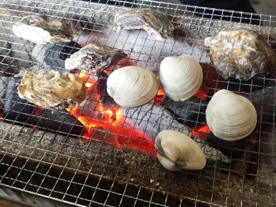 牡蠣焼き　ハマグリ